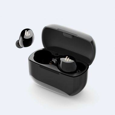 An image of the The Edifier TWS1 headphones in black.
