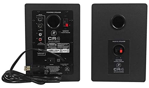 Mackie CR4 Review: The speakers offer plenty of connectivity options.